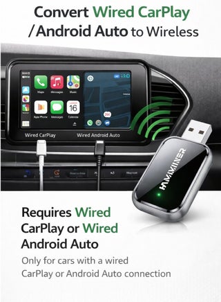 محول لاسلكي 2 في 1 لـ CarPlay و Android Auto، يحول الاتصال السلكي إلى لاسلكي | تحكم سلس وثابت بدون تأخير، يعمل فقط مع السيارات المجهزة بنظام CarPlay و Android Auto سلكي مدمج - view 2